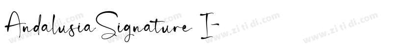 AndalusiaSignature I字体转换